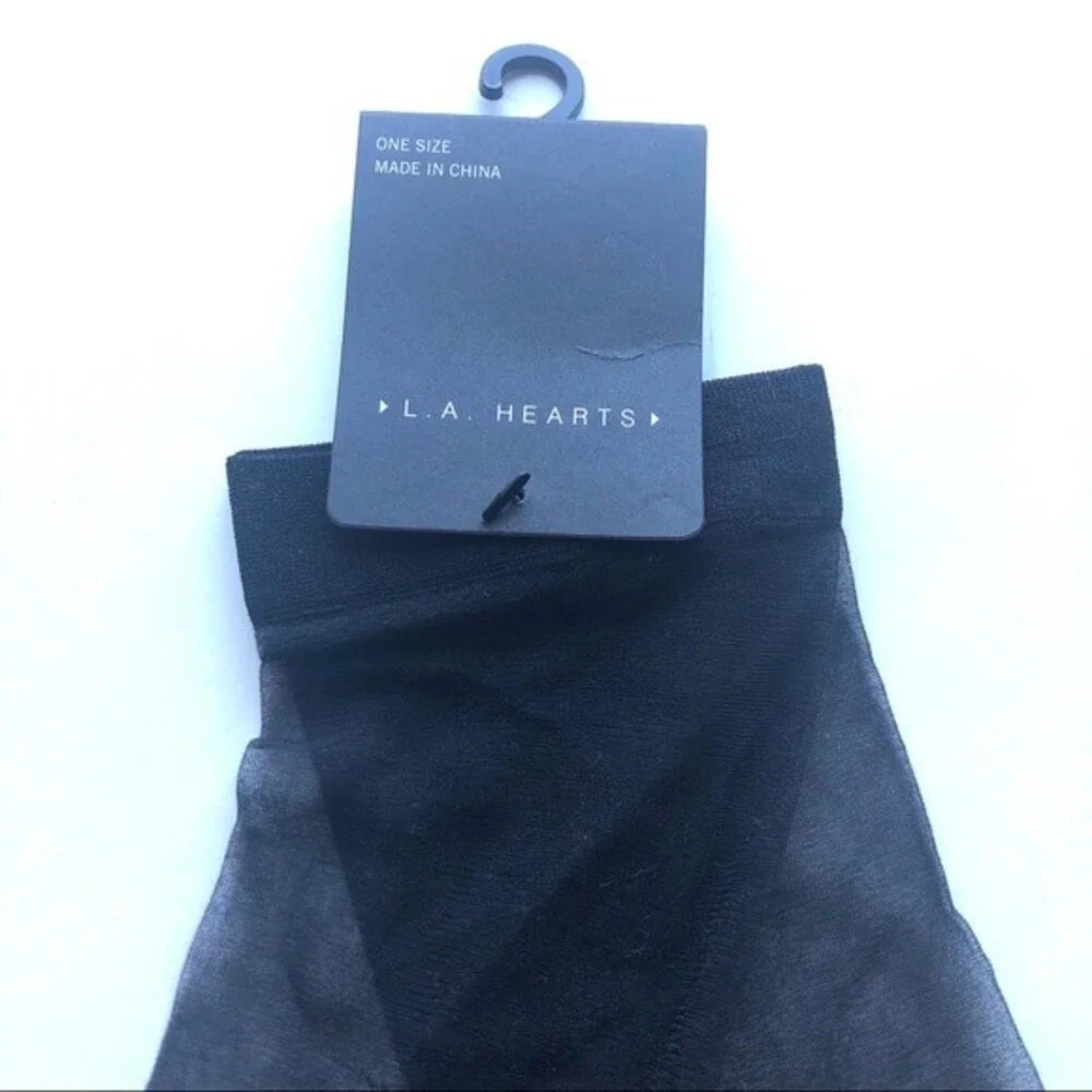 LA Hearts Black Dress Socks NWT One Size Minimalist Party Basic Balletcore
